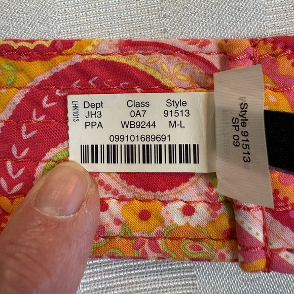 J Crew Cotton Quilted Boho Pastel Paisley Belt Med/Large Women’s - Picture 11 of 12